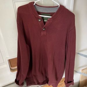 Eddie Bauer Maroon sweater tall large